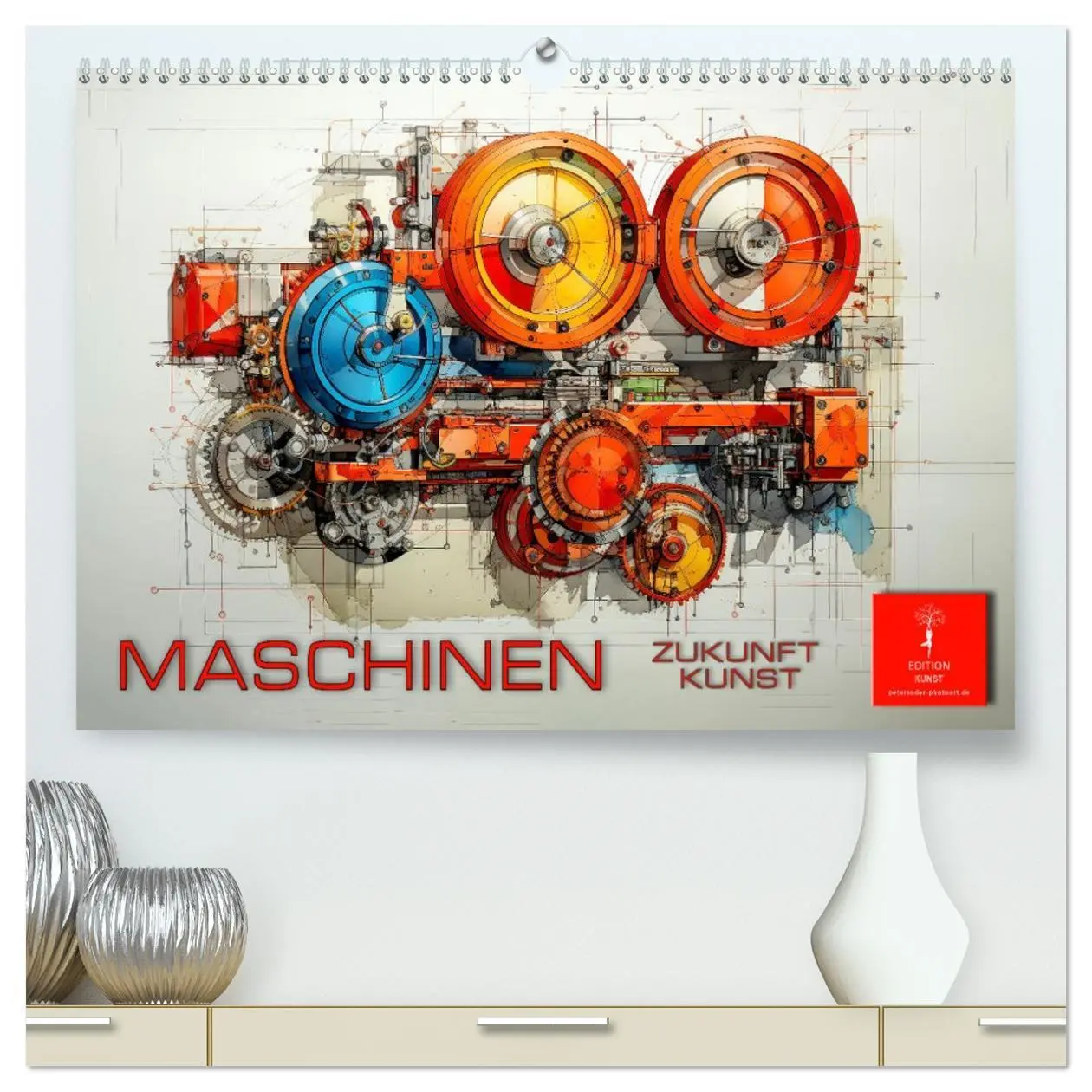Cover: 9783457504031 | Maschinen Zukunft Kunst (hochwertiger Premium Wandkalender 2026 DIN...