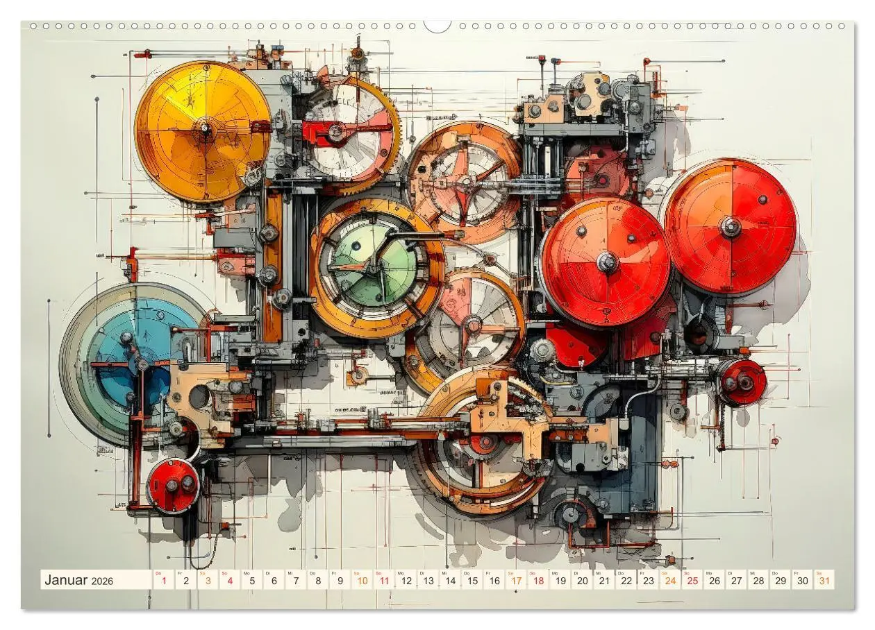 Bild: 9783457504031 | Maschinen Zukunft Kunst (hochwertiger Premium Wandkalender 2026 DIN...