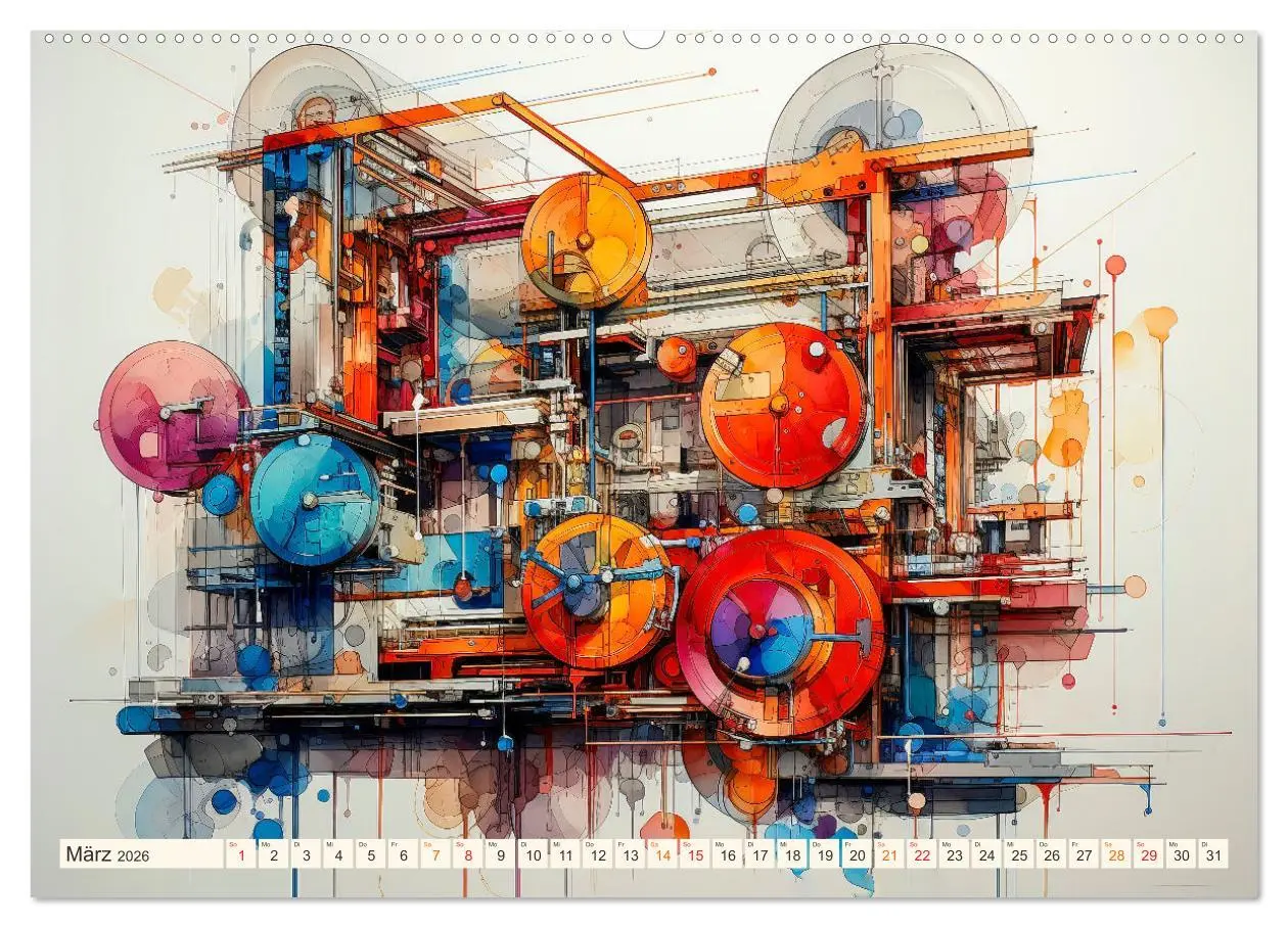 Bild: 9783457504031 | Maschinen Zukunft Kunst (hochwertiger Premium Wandkalender 2026 DIN...