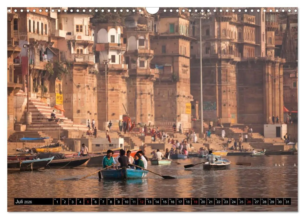 Bild: 9783516074031 | Indien - Varanasi (Wandkalender 2026 DIN A3 quer), CALVENDO...