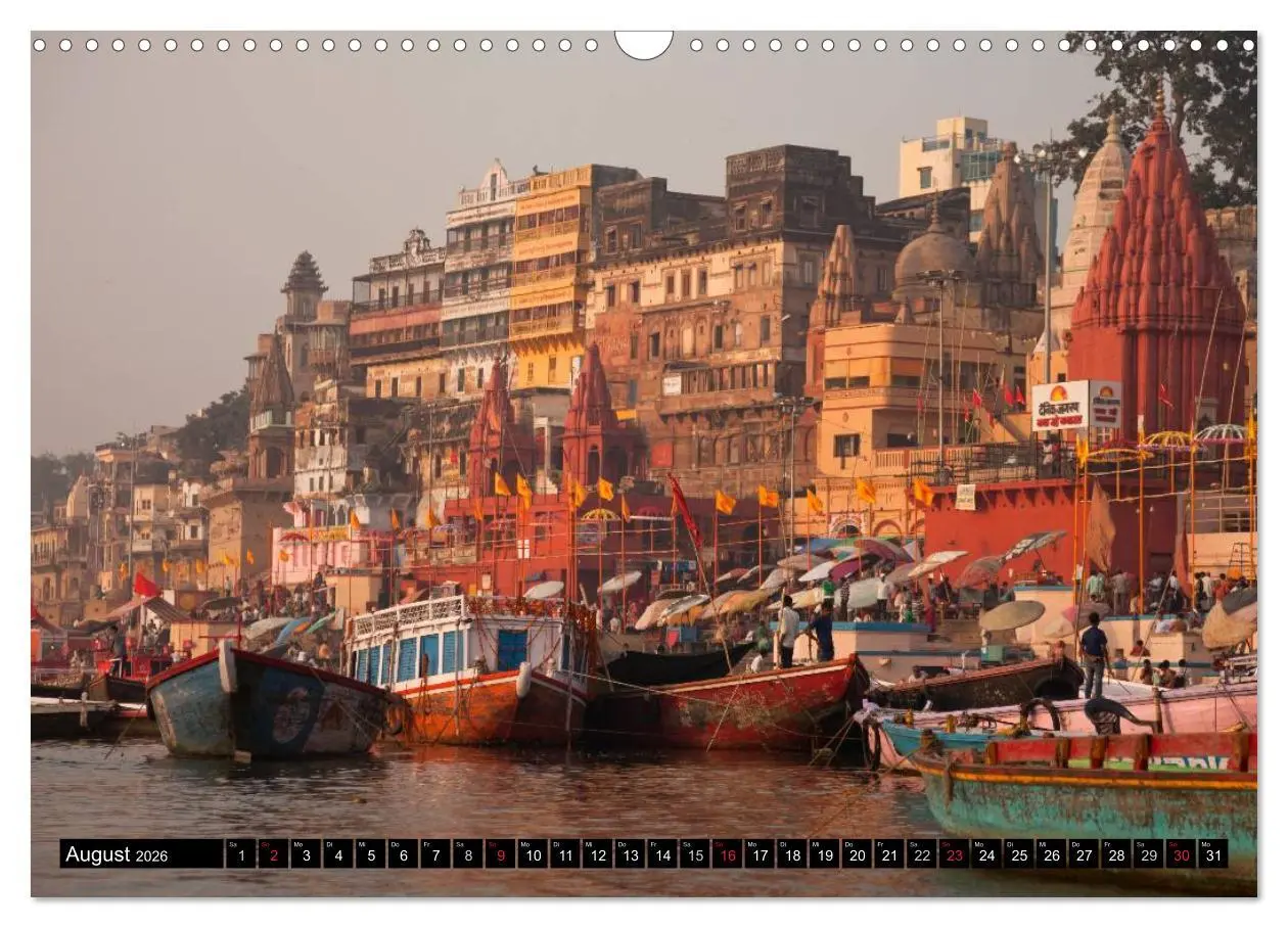 Bild: 9783516074031 | Indien - Varanasi (Wandkalender 2026 DIN A3 quer), CALVENDO...