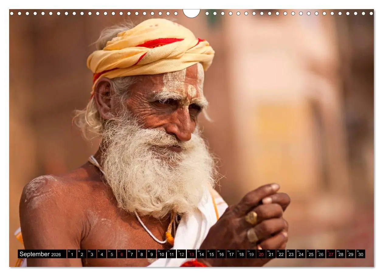 Bild: 9783516074031 | Indien - Varanasi (Wandkalender 2026 DIN A3 quer), CALVENDO...