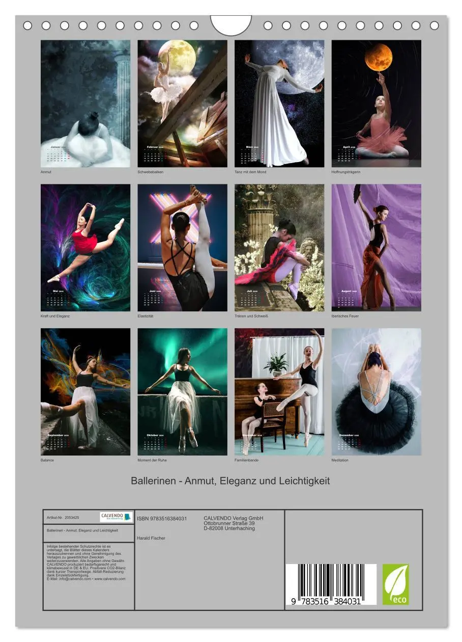 Bild: 9783516384031 | Ballerinen - Anmut, Eleganz und Leichtigkeit (Wandkalender 2026 DIN...