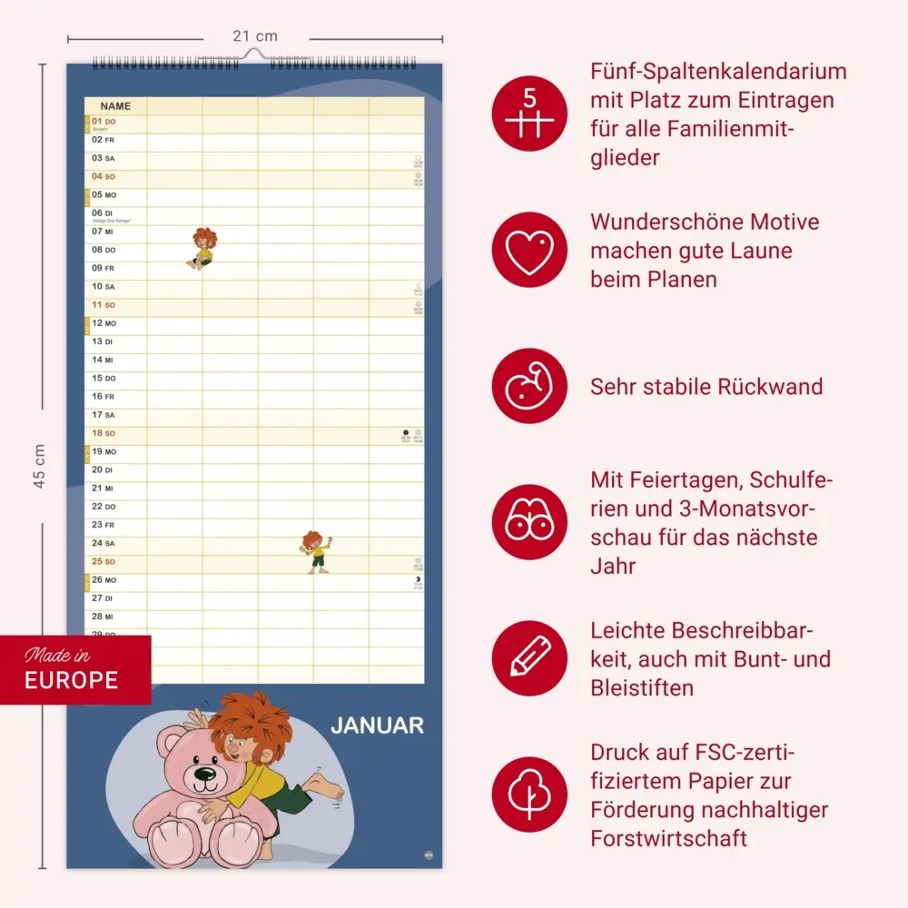 Bild: 9783756414031 | Pumuckl Familienplaner 2026 | Kalender | Familienplaner Athesia | 2026
