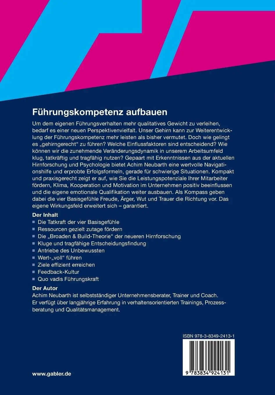 Rückseite: 9783834924131 | Führungskompetenz aufbauen | Achim Neubarth | Taschenbuch | Paperback