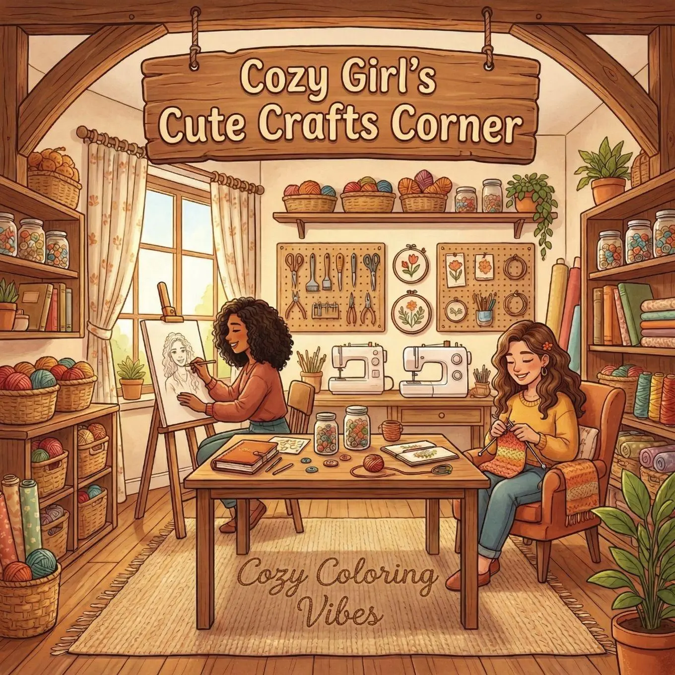 Cover: 9781965964231 | Cozy Girl's Cute Crafts Corner | Cozy Coloring Vibes | Taschenbuch