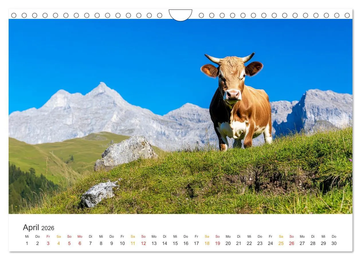 Bild: 9783457274231 | Glückliche Bergkühe - Leben auf der Alm (Wandkalender 2026 DIN A4...