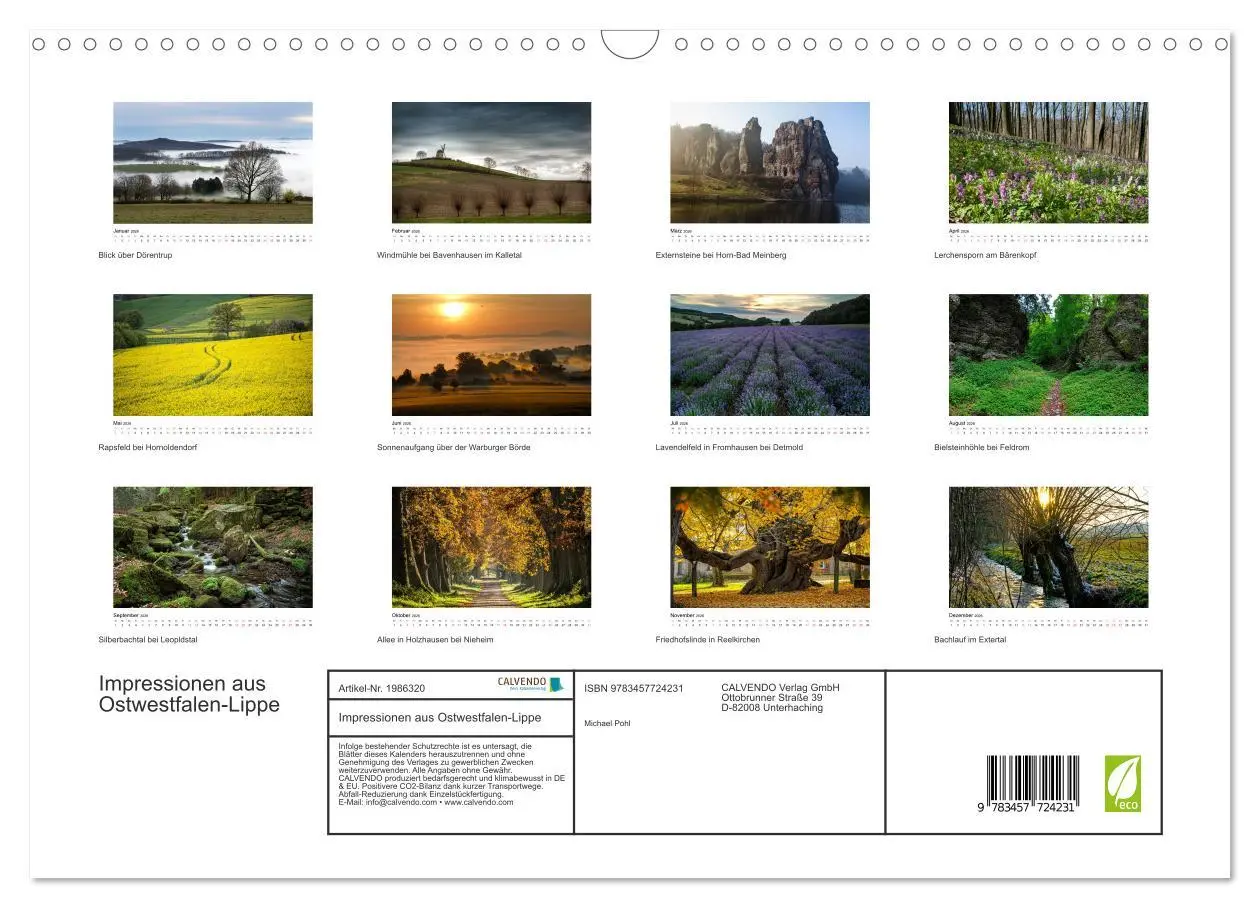 Bild: 9783457724231 | Impressionen aus Ostwestfalen-Lippe (Wandkalender 2026 DIN A3...