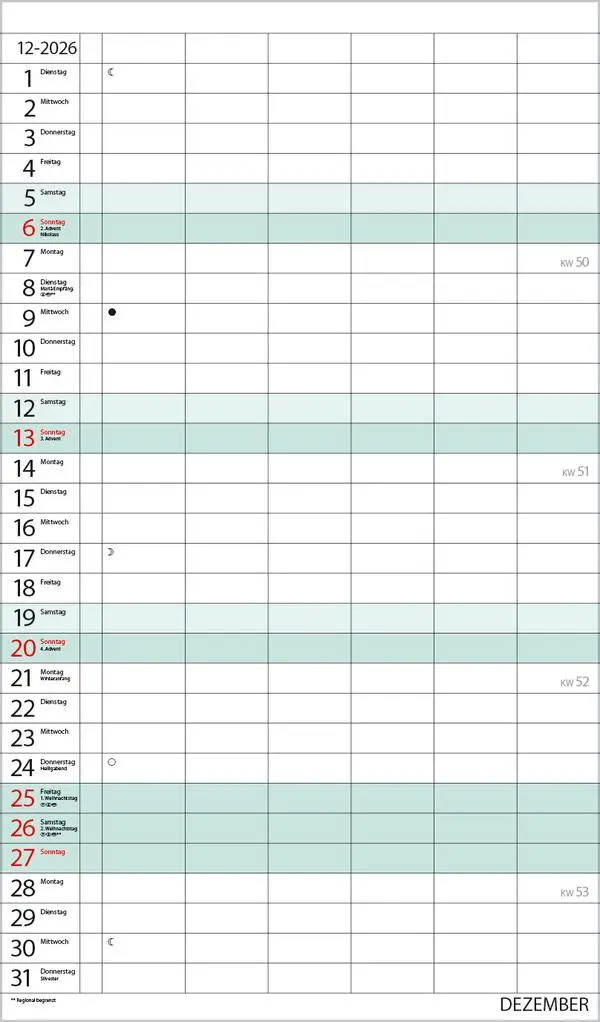 Bild: 9783731884231 | XL Familienplaner 2026 | Verlag Korsch | Kalender | 14 S. | Deutsch