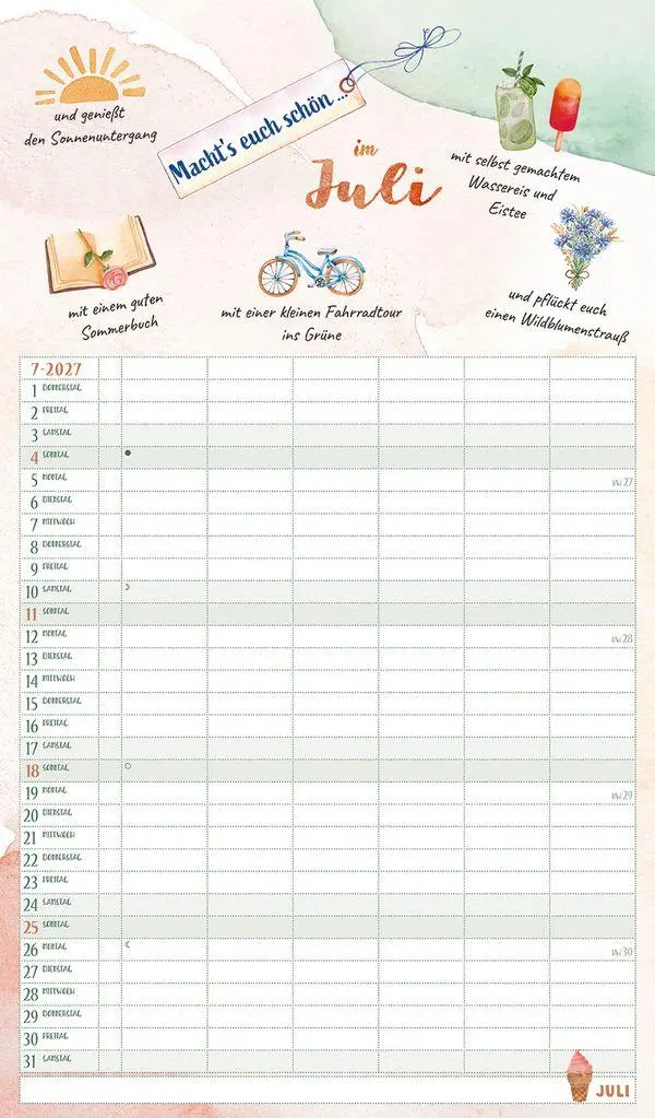 Bild: 9783819304231 | Macht's euch schön 2027 | Korsch Verlag | Kalender | 14 S. | Deutsch