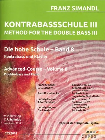 Die hohe Schule Band 8 für Kontrabass und Klavier