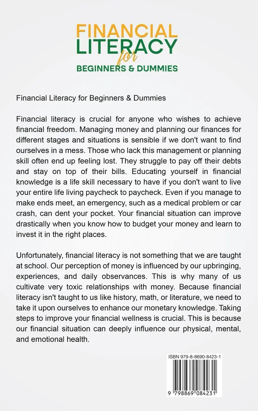 Rückseite: 9798869084231 | Financial Literacy for Beginners &amp; Dummies | Giovanni Rigters | Buch