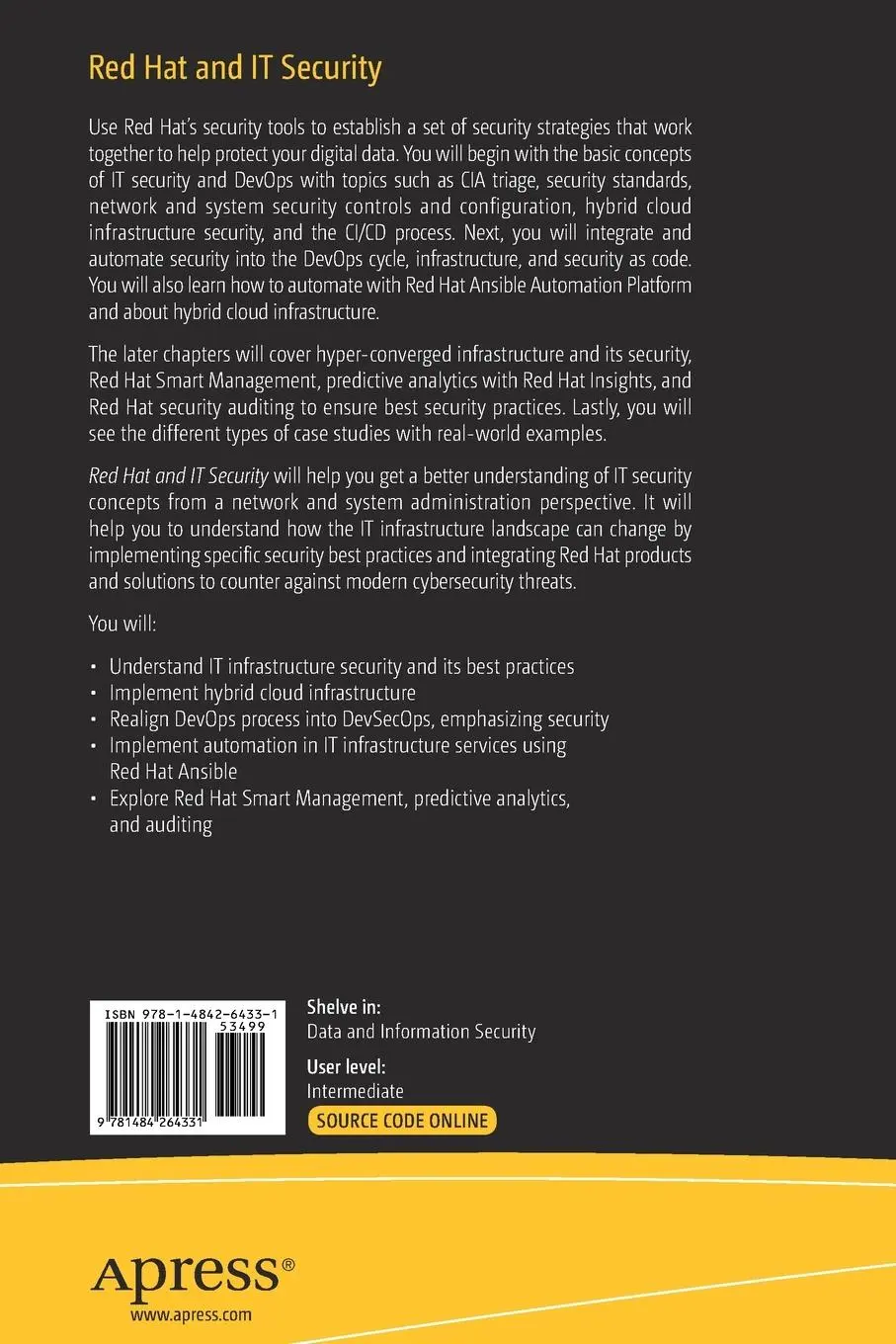 Rückseite: 9781484264331 | Red Hat and IT Security | Rithik Chatterjee | Taschenbuch | xix | 2020