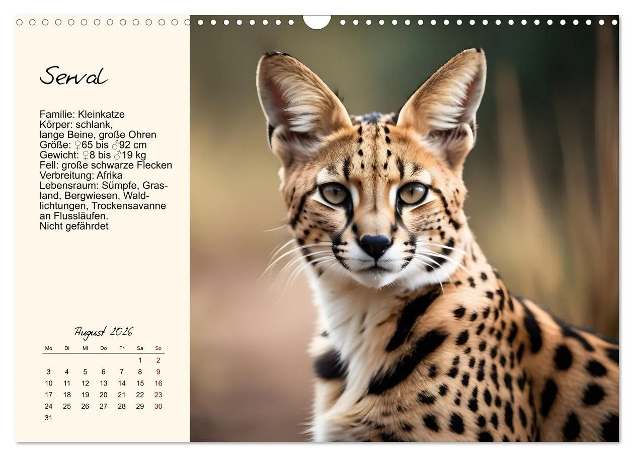 Bild: 9783457264331 | Zwölf Raubkatzen im Portrait (Wandkalender 2026 DIN A3 quer),...