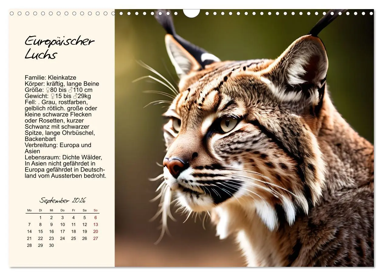 Bild: 9783457264331 | Zwölf Raubkatzen im Portrait (Wandkalender 2026 DIN A3 quer),...
