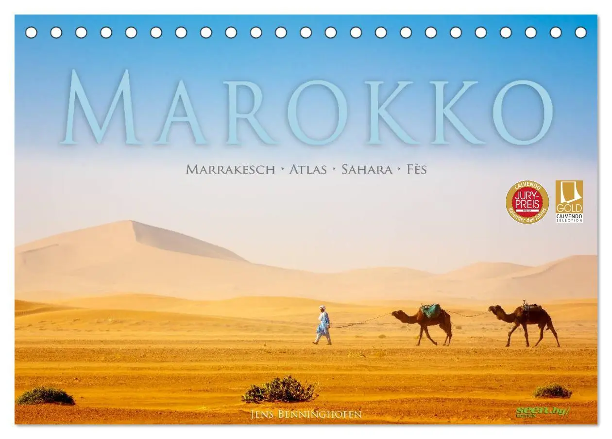 Cover: 9783457954331 | Marokko: Marrakesch, Atlas, Sahara, Fès (Tischkalender 2026 DIN A5...