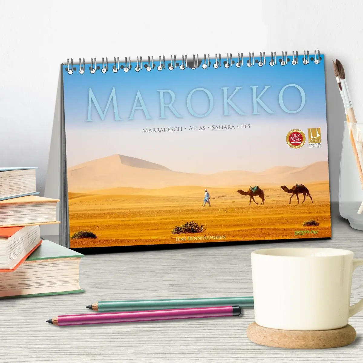 Bild: 9783457954331 | Marokko: Marrakesch, Atlas, Sahara, Fès (Tischkalender 2026 DIN A5...