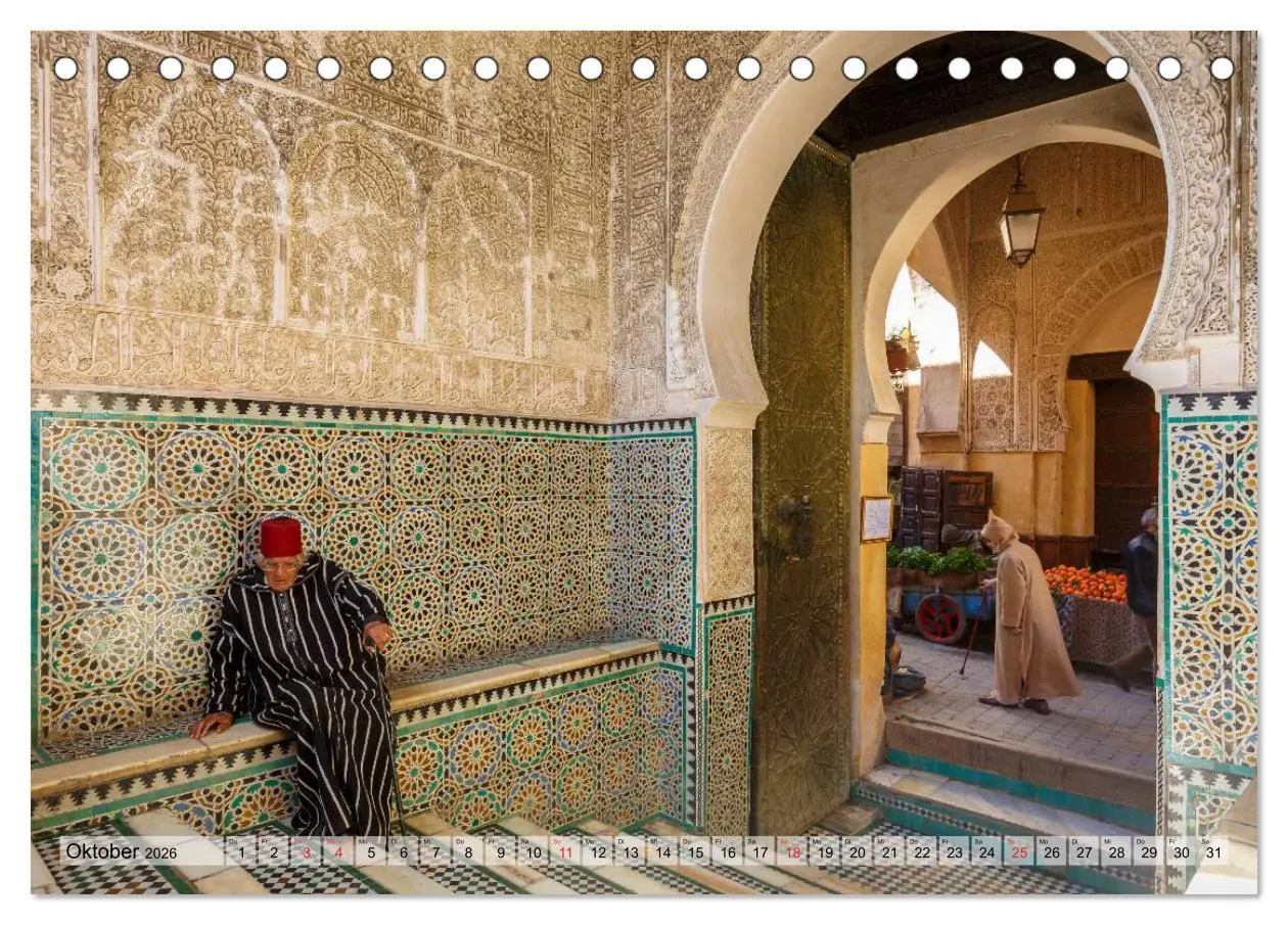 Bild: 9783457954331 | Marokko: Marrakesch, Atlas, Sahara, Fès (Tischkalender 2026 DIN A5...