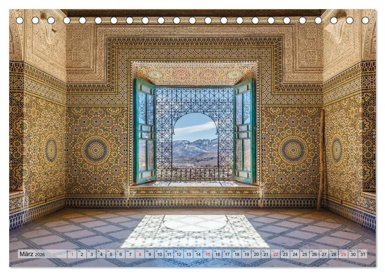 Bild: 9783457954331 | Marokko: Marrakesch, Atlas, Sahara, Fès (Tischkalender 2026 DIN A5...
