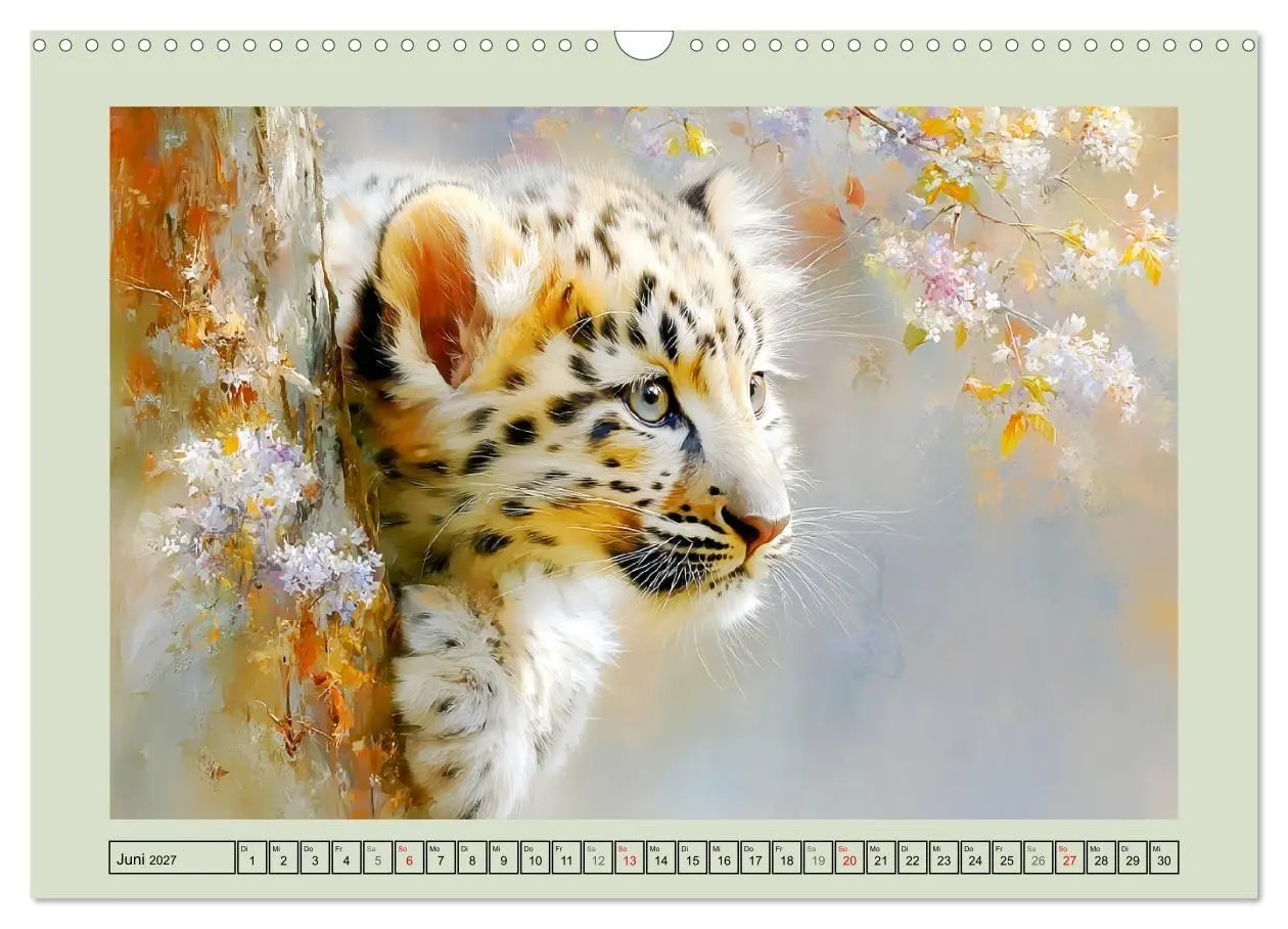Bild: 9783516804331 | Schneeleoparden. Babys in der leuchtenden Natur (Wandkalender 2027...