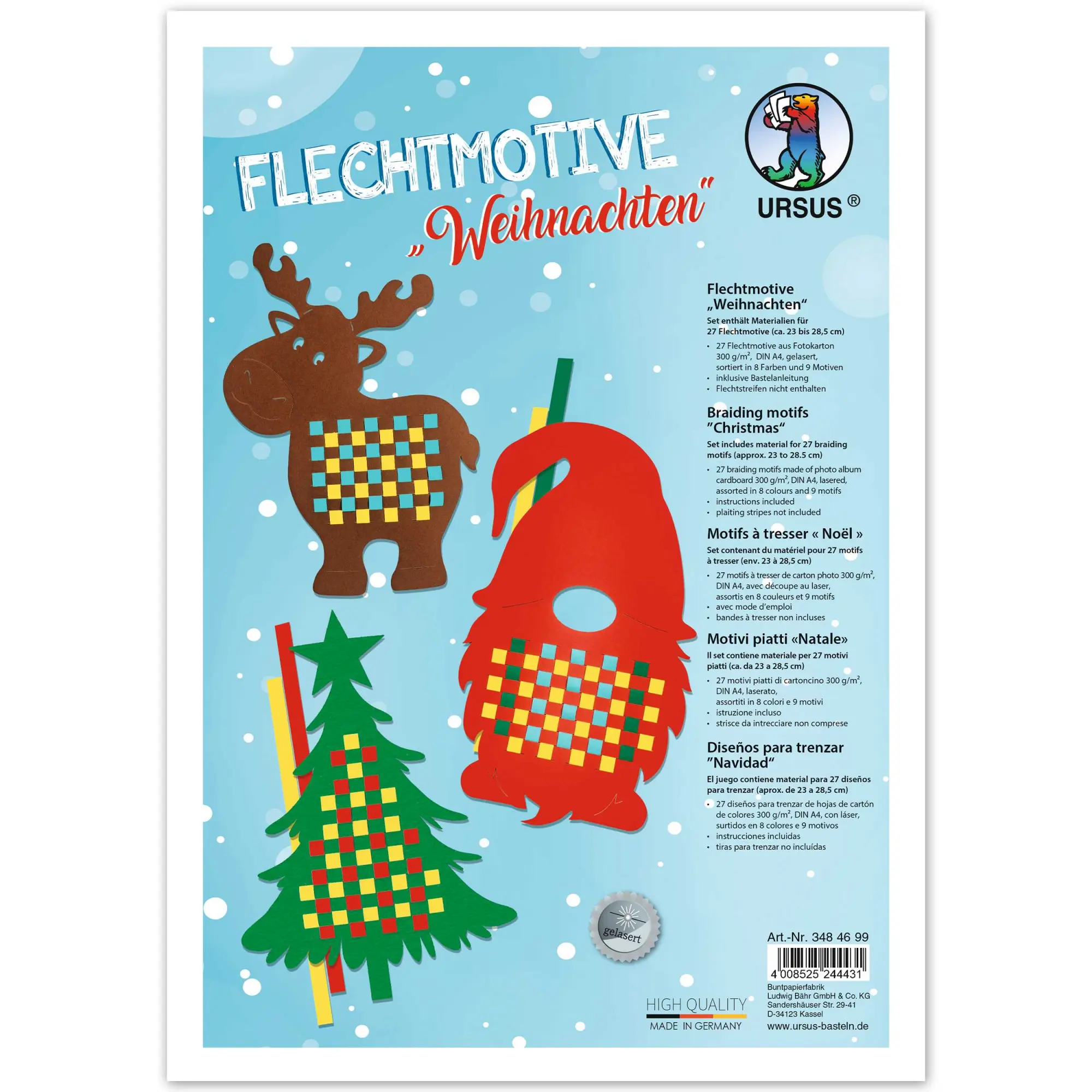 Cover: 4008525244431 | URSUS Flechten Flechtmotive, Weihnachten | URSUS | 348-46-99 | 2021