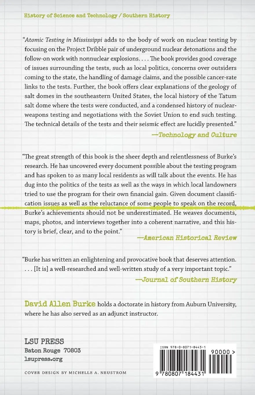Rückseite: 9780807184431 | Atomic Testing in Mississippi | David Allen Burke | Taschenbuch | 2024