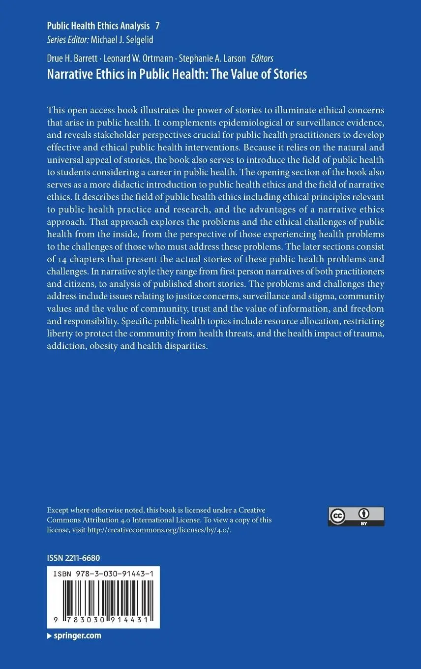 Rückseite: 9783030914431 | Narrative Ethics in Public Health: The Value of Stories | Buch | xix