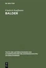 Cover: 9783111024431 | Balder | Friedrich Kauffmann | Buch | IX | Deutsch | De Gruyter