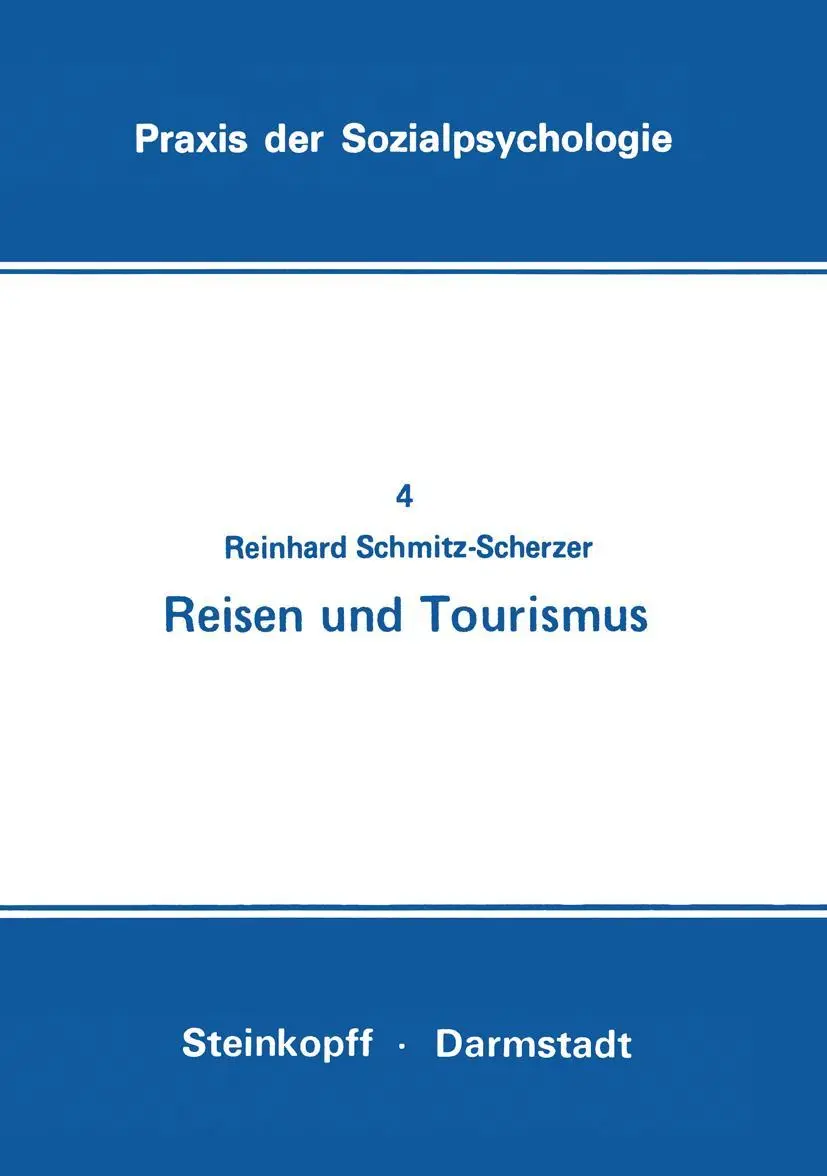 Cover: 9783798504431 | Reisen und Tourismus | Reinhard Schmitz-Scherzer | Taschenbuch | vii