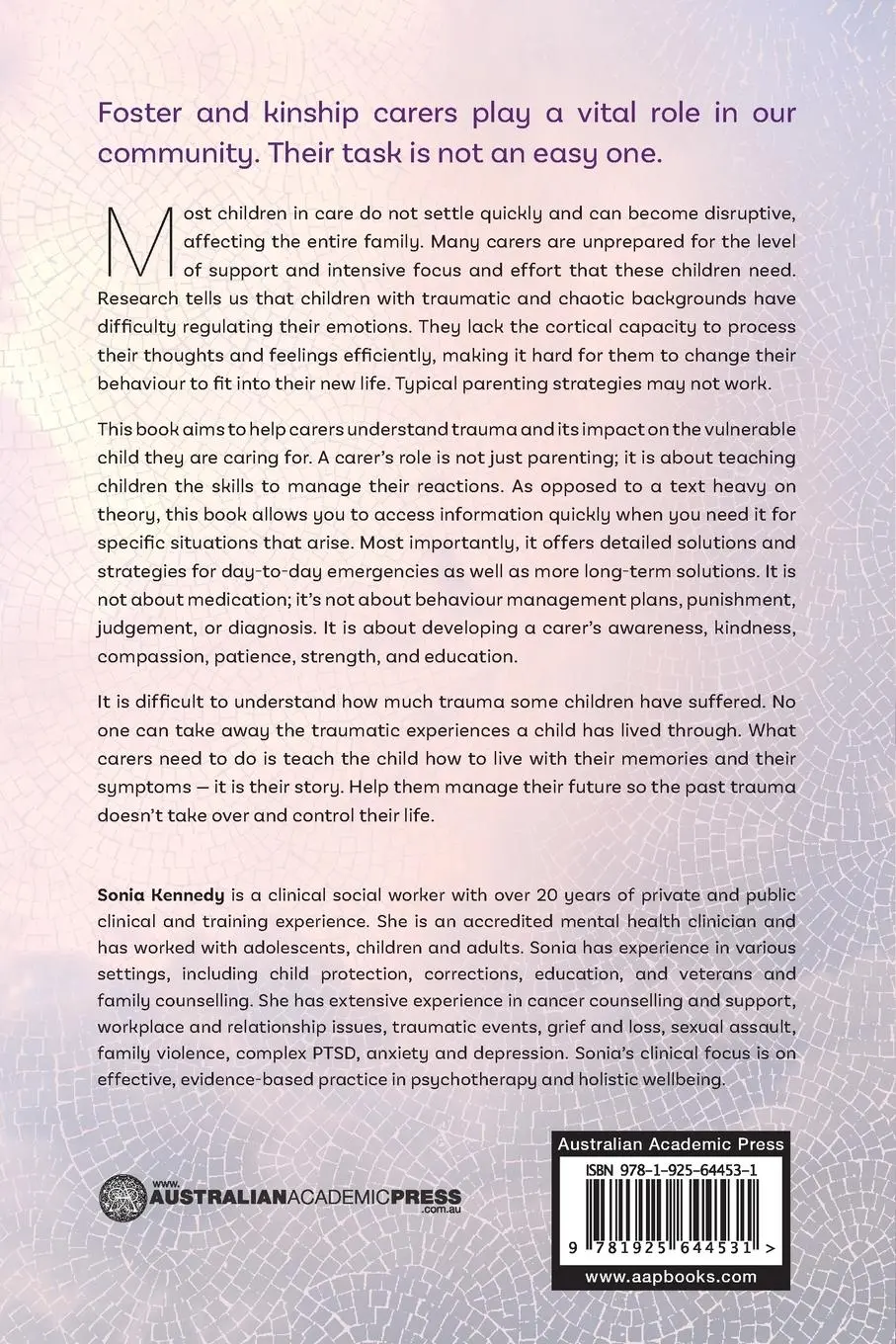 Rückseite: 9781925644531 | Healing Trauma in Children | Sonia Kennedy | Taschenbuch | Englisch