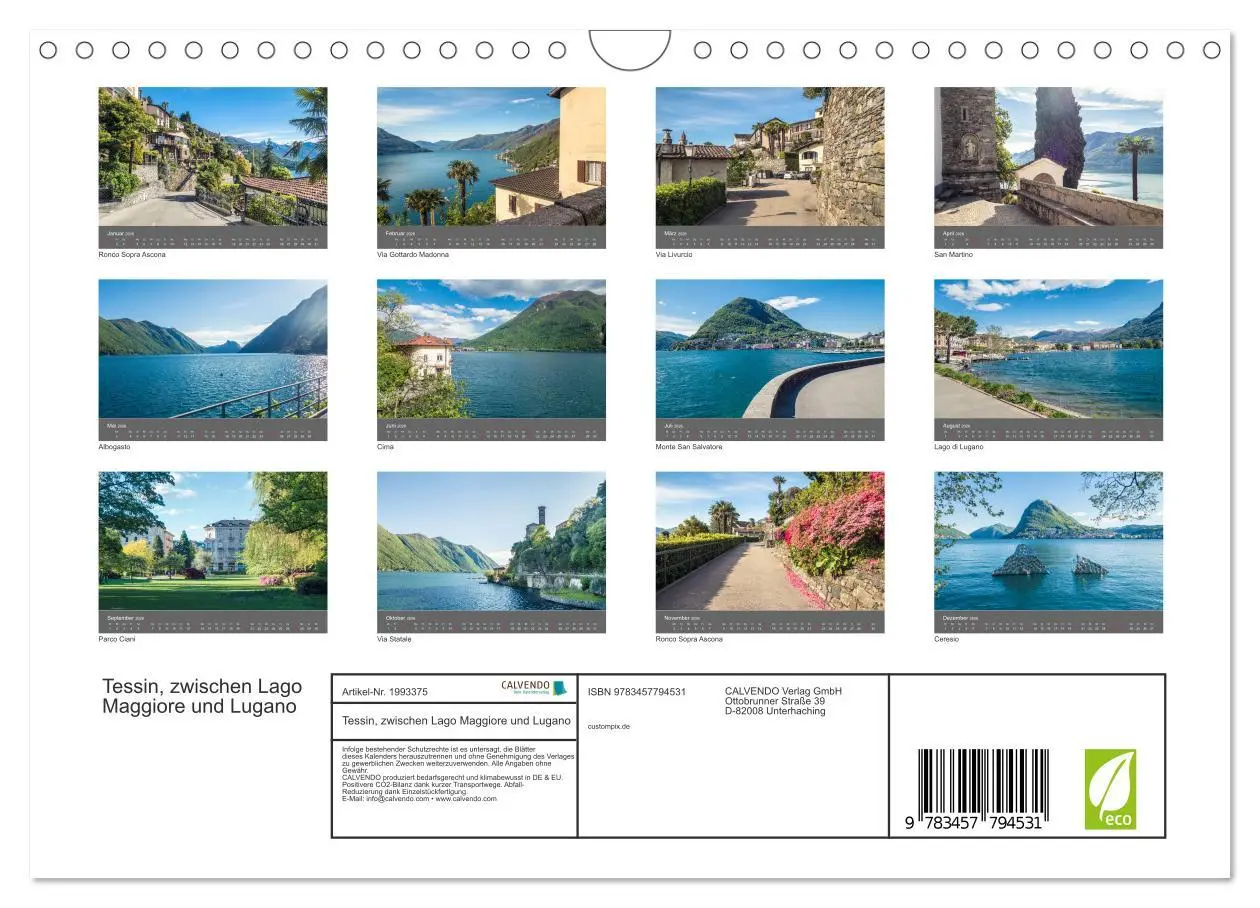 Bild: 9783457794531 | Tessin, zwischen Lago Maggiore und Lugano (Wandkalender 2026 DIN A4...