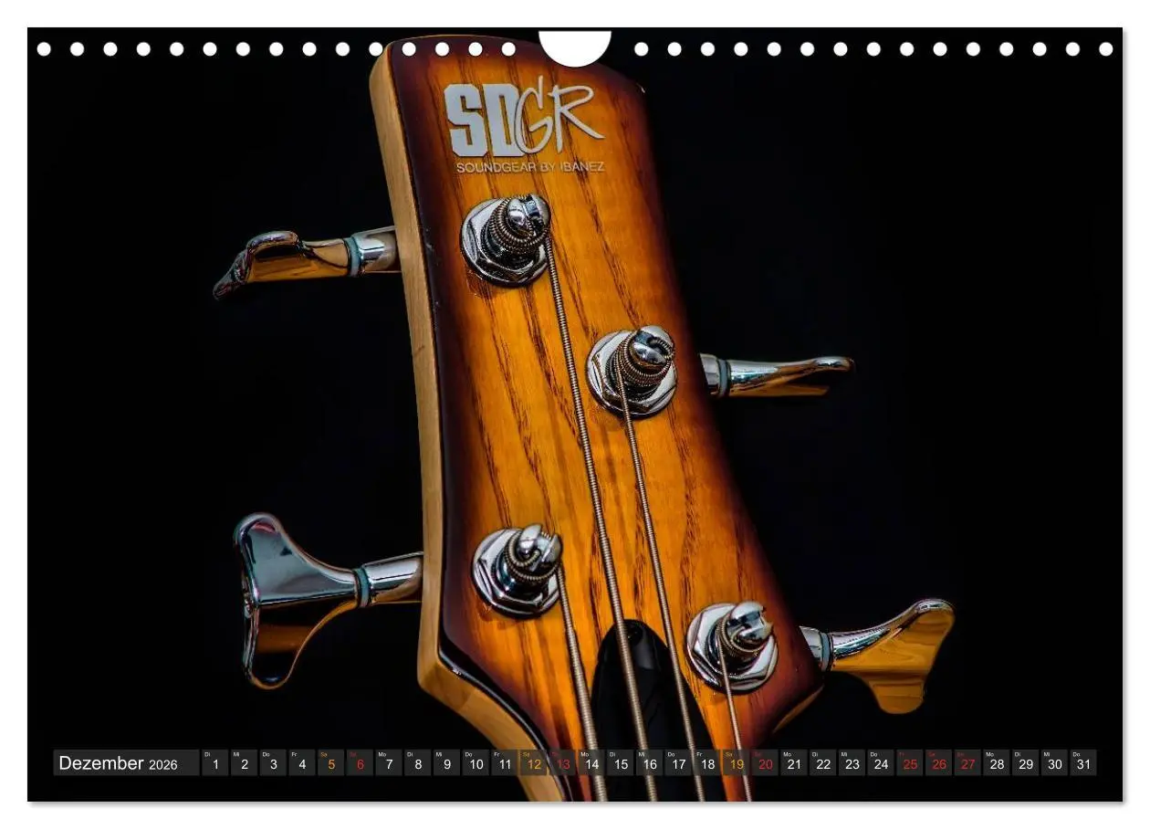 Bild: 9783516024531 | Bassgitarren - einfach cool (Wandkalender 2026 DIN A4 quer),...