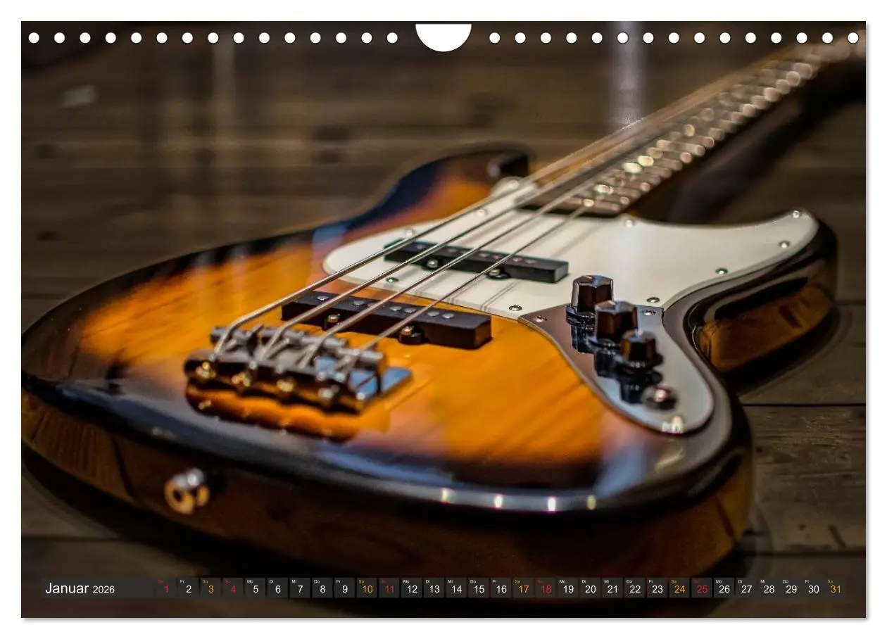 Bild: 9783516024531 | Bassgitarren - einfach cool (Wandkalender 2026 DIN A4 quer),...
