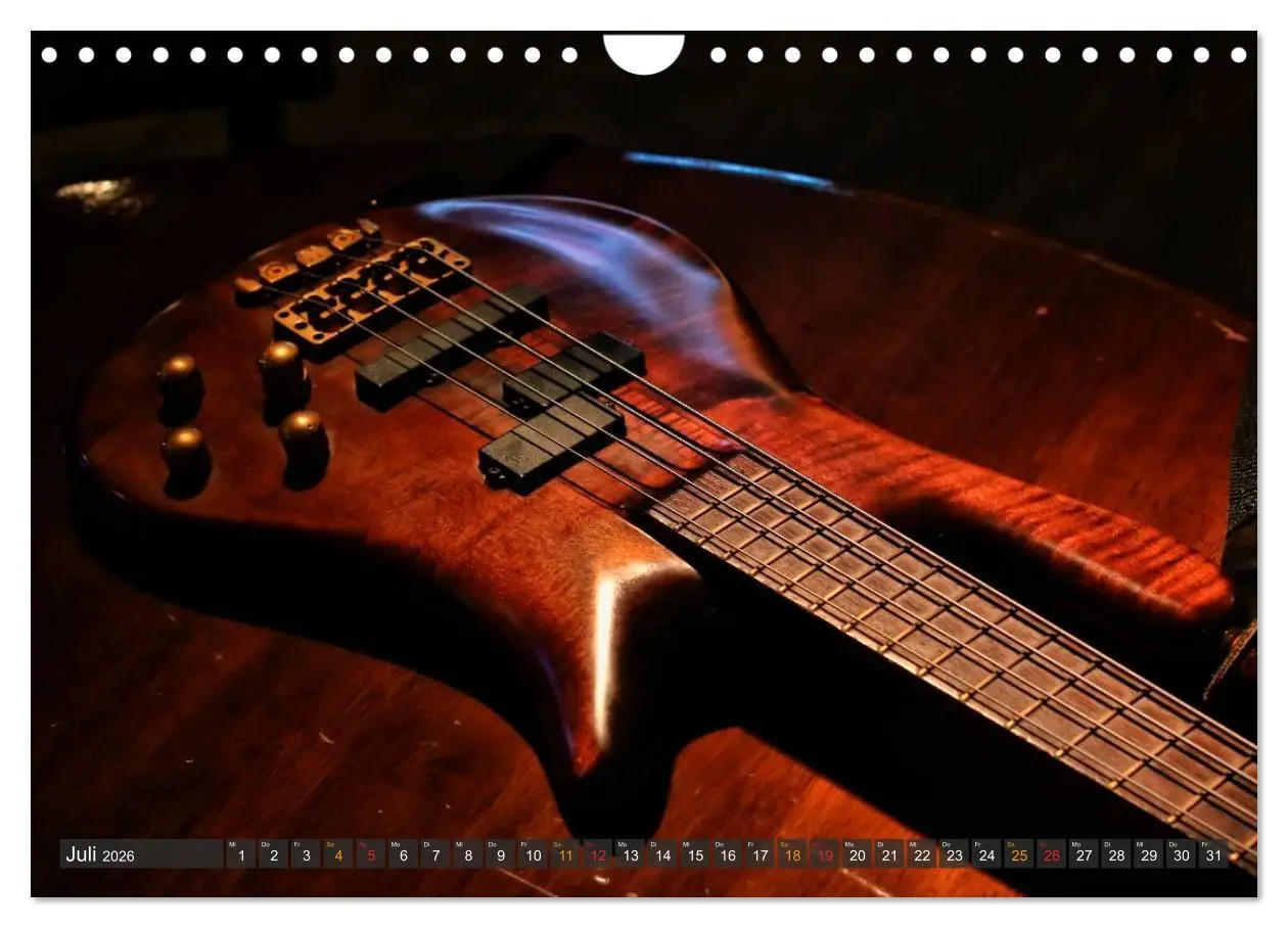 Bild: 9783516024531 | Bassgitarren - einfach cool (Wandkalender 2026 DIN A4 quer),...