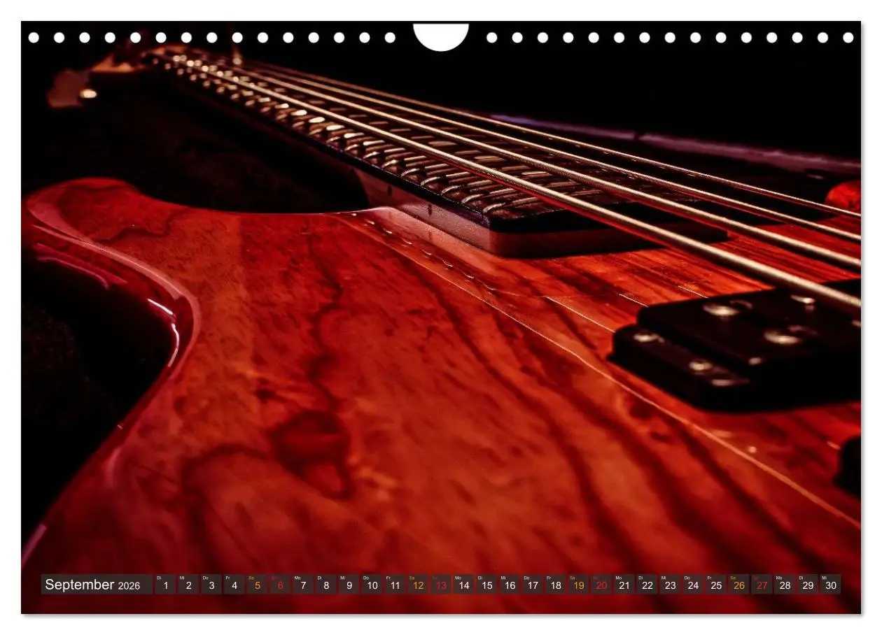 Bild: 9783516024531 | Bassgitarren - einfach cool (Wandkalender 2026 DIN A4 quer),...