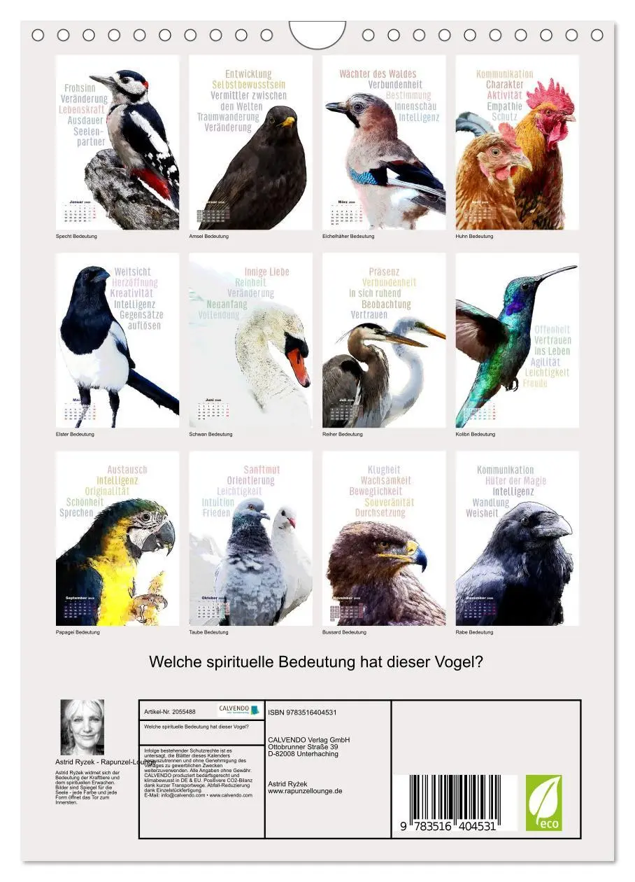 Bild: 9783516404531 | Welche spirituelle Bedeutung hat dieser Vogel? (Wandkalender 2026...