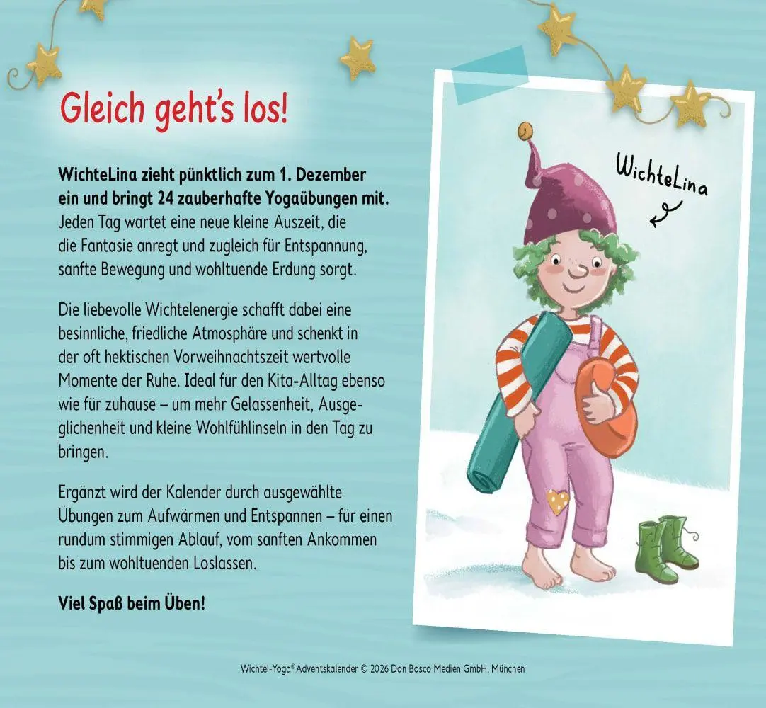 Bild: 4260694924631 | Wichtel-Yoga-Adventskalender. 24 Asanas für die Winter- und...