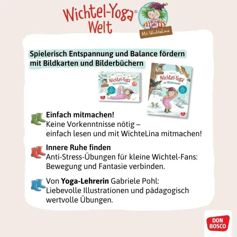 Bild: 4260694924631 | Wichtel-Yoga-Adventskalender. 24 Asanas für die Winter- und...