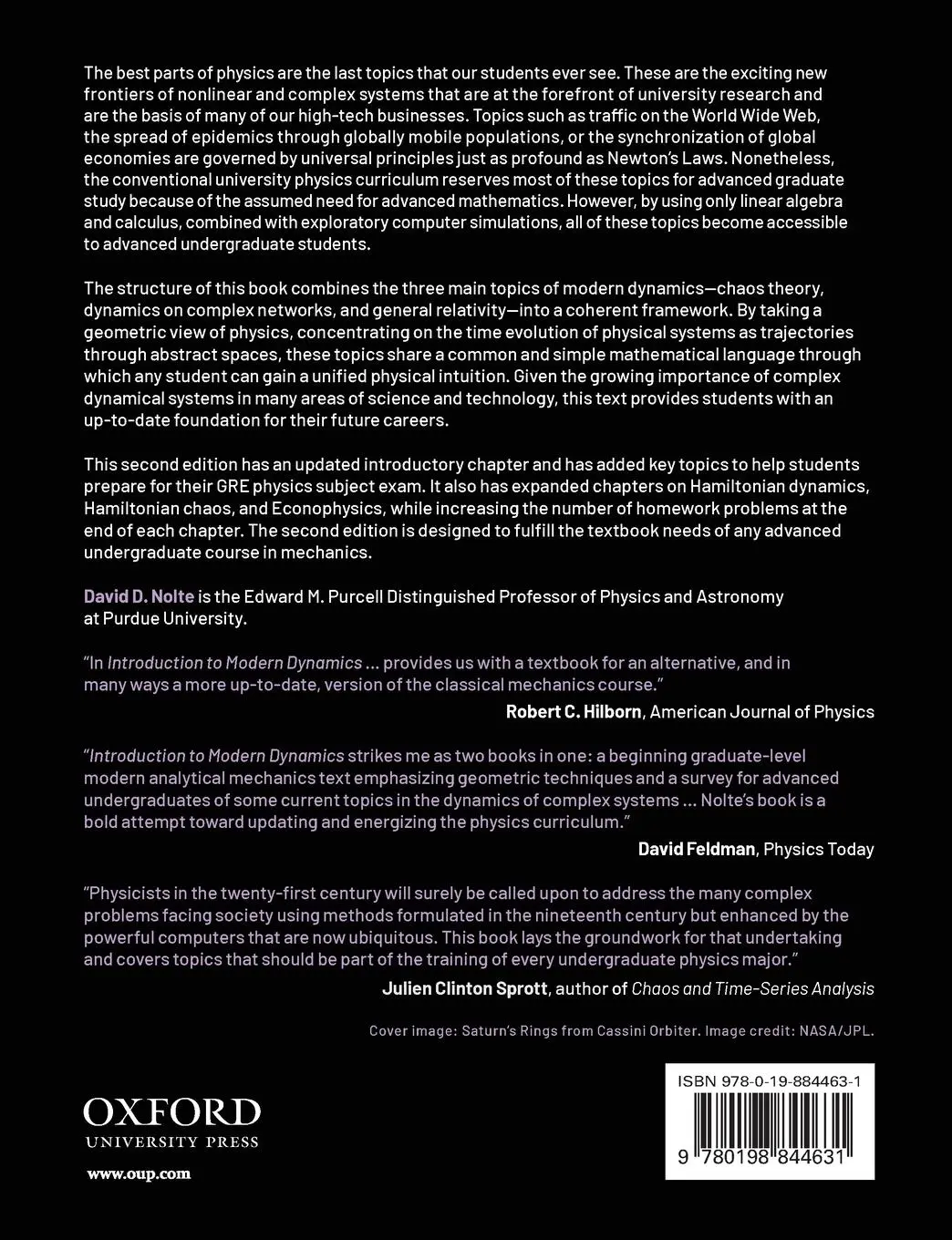 Rückseite: 9780198844631 | Introduction to Modern Dynamics | Chaos, Networks, Space, and Time