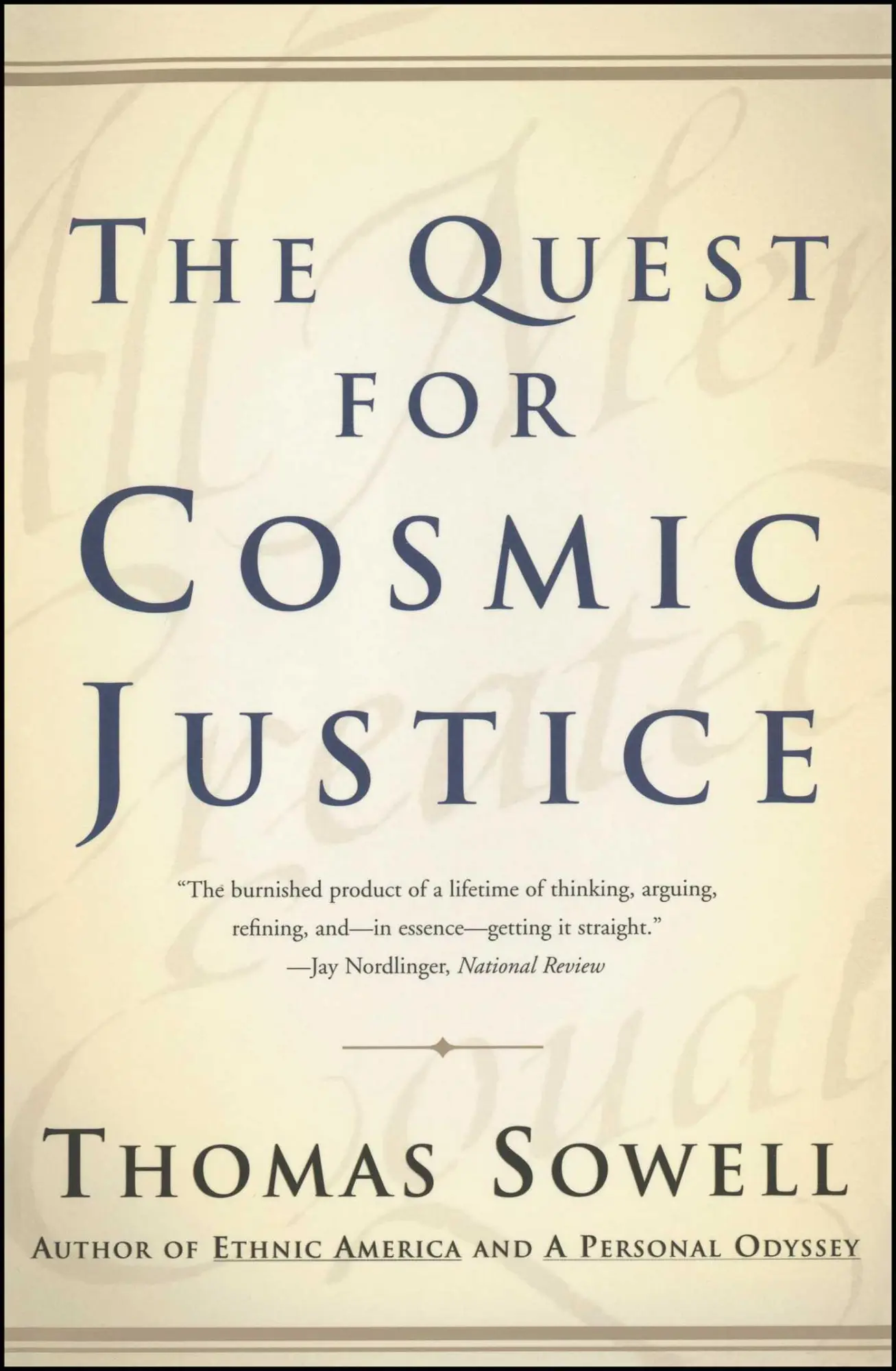 Cover: 9780684864631 | The Quest for Cosmic Justice | Thomas Sowell | Taschenbuch | Englisch