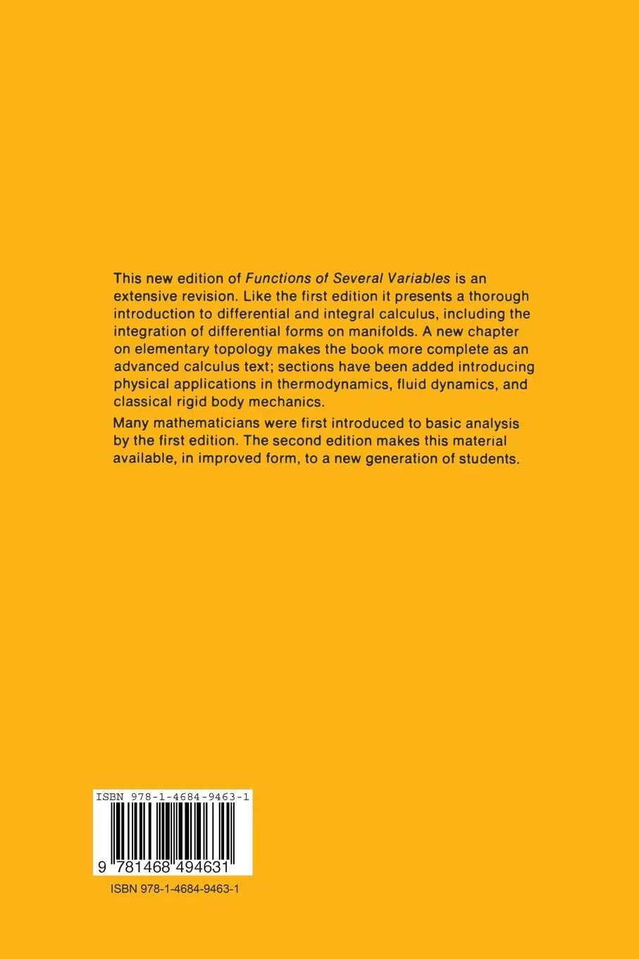 Rückseite: 9781468494631 | Functions of Several Variables | Wendell Fleming | Taschenbuch | xii