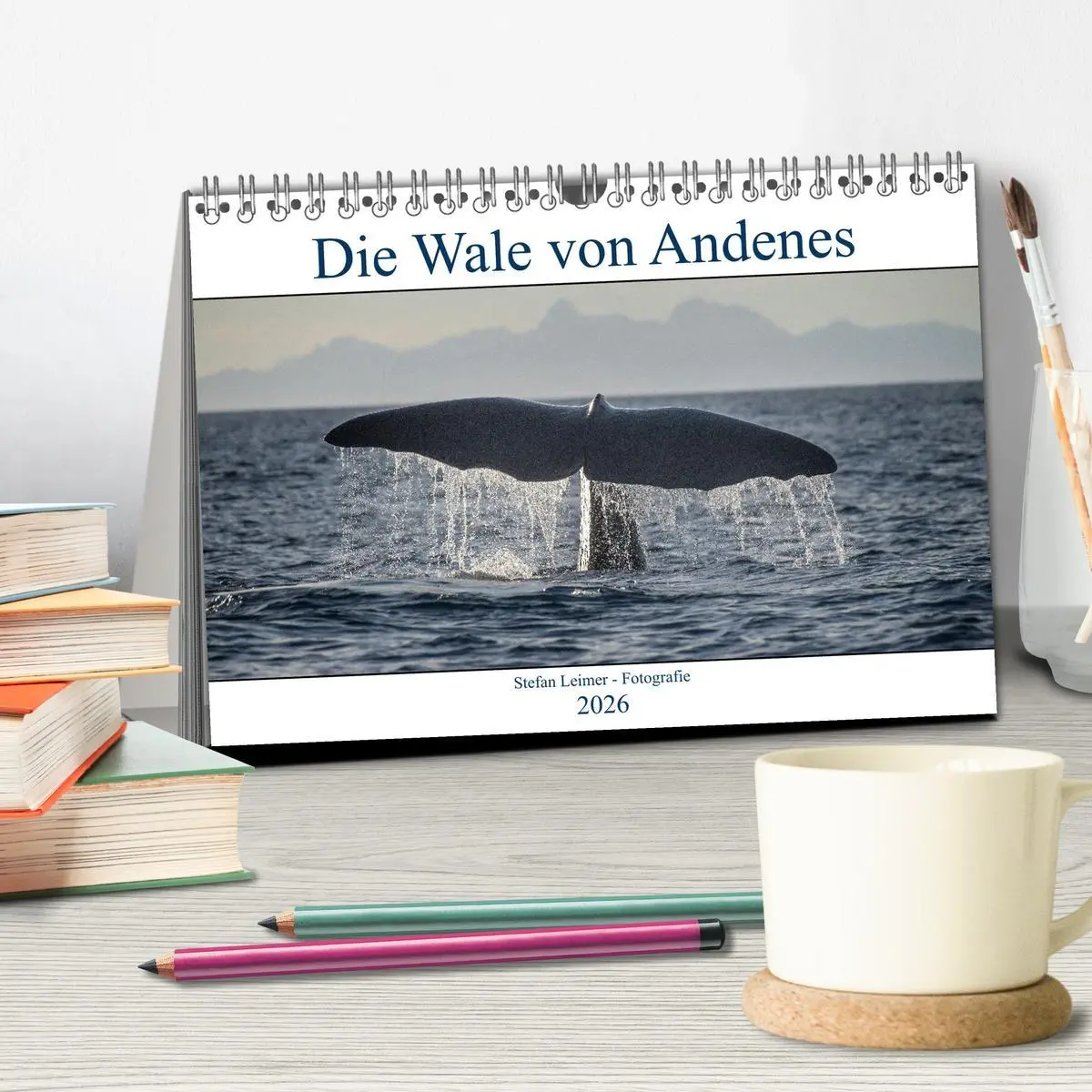 Bild: 9783457614631 | Die Wale von Andenes (Tischkalender 2026 DIN A5 quer), CALVENDO...