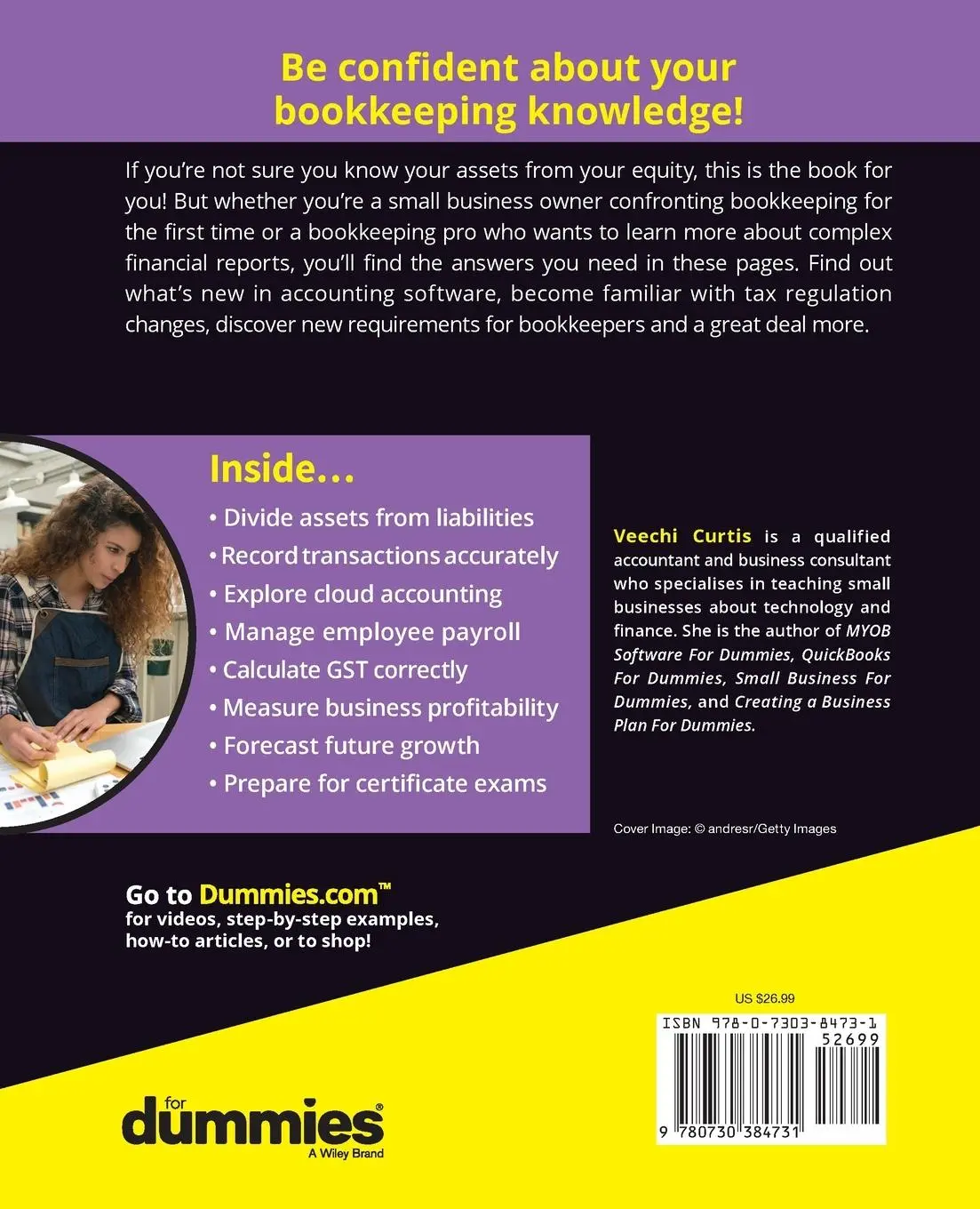 Rückseite: 9780730384731 | Bookkeeping for Dummies | Veechi Curtis | Taschenbuch | Englisch
