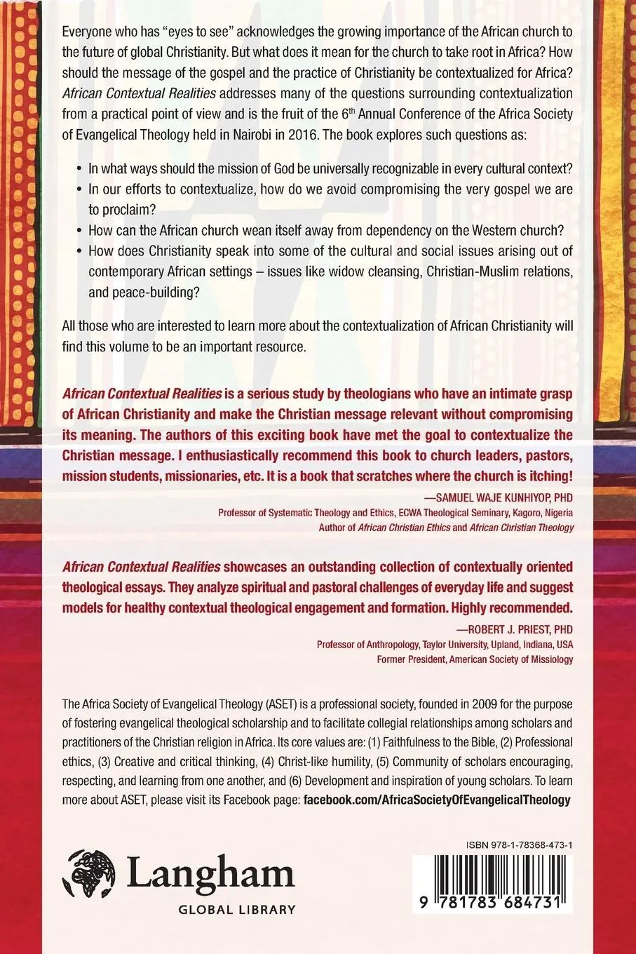 Rückseite: 9781783684731 | African Contextual Realities | Rodney L. Reed | Taschenbuch | Englisch