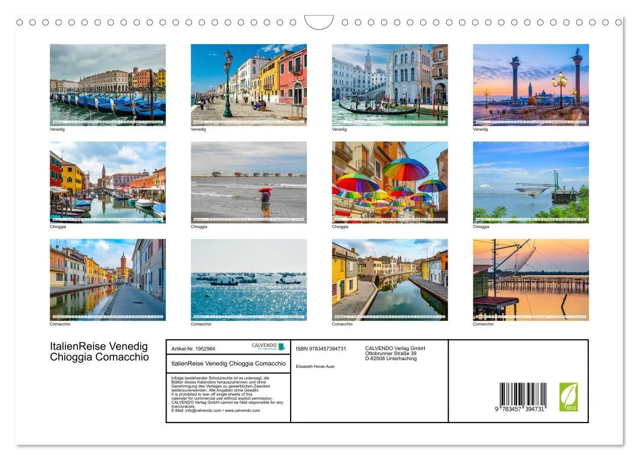 Bild: 9783457394731 | ItalienReise Venedig Chioggia Comacchio (Wandkalender 2026 DIN A3...