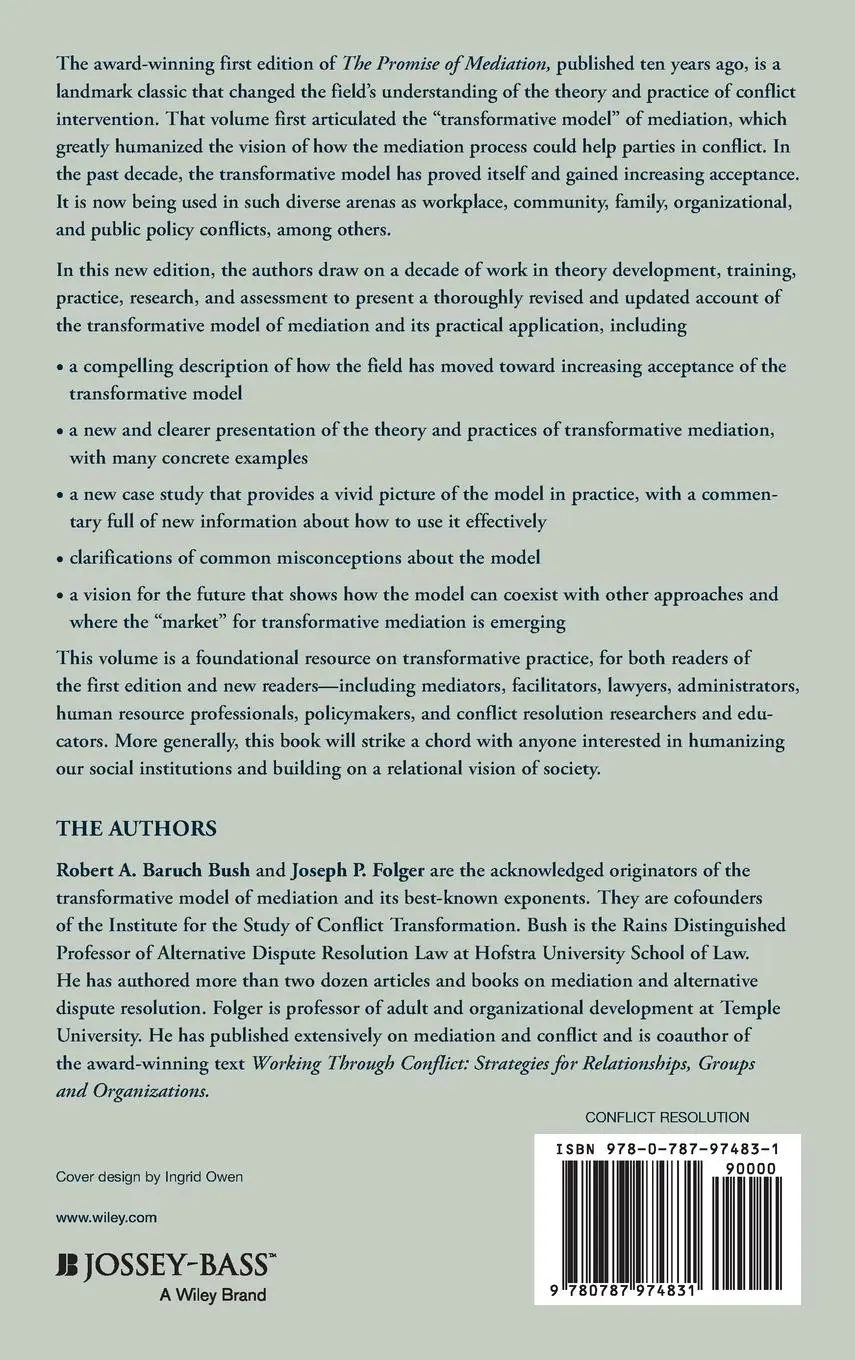 Rückseite: 9780787974831 | The Promise of Mediation | The Transformative Approach to Conflict