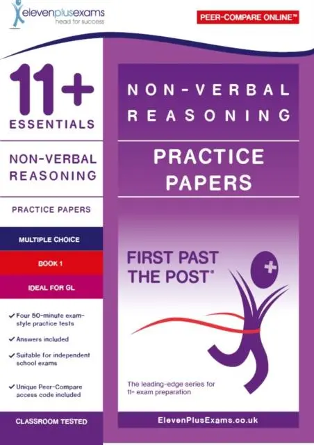 Cover: 9781912364831 | 11+ Essentials Non-verbal Reasoning Practice Papers Book 1 | EXAMS