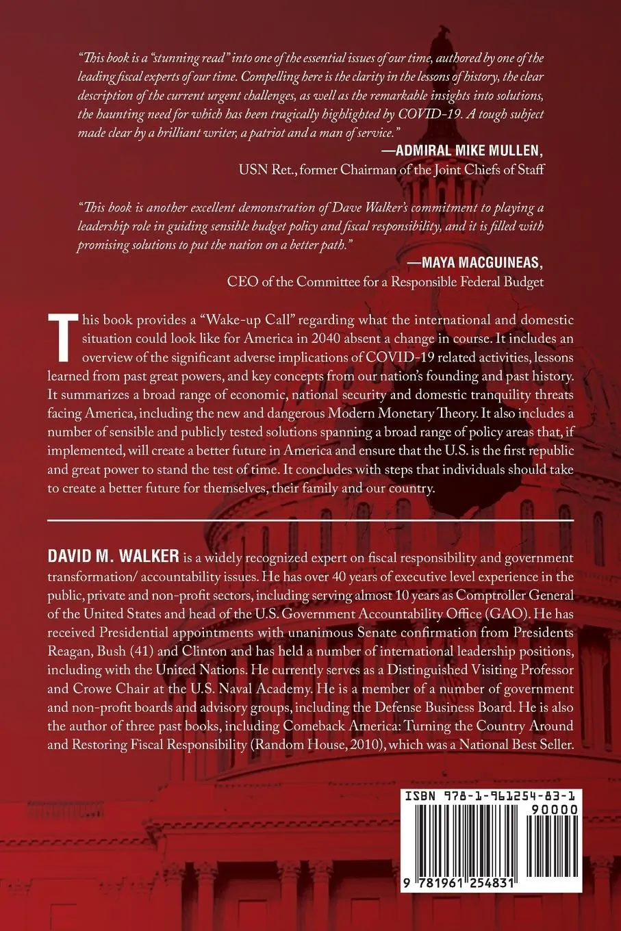 Rückseite: 9781961254831 | America in 2040 New Edition | David Walker | Taschenbuch | Englisch