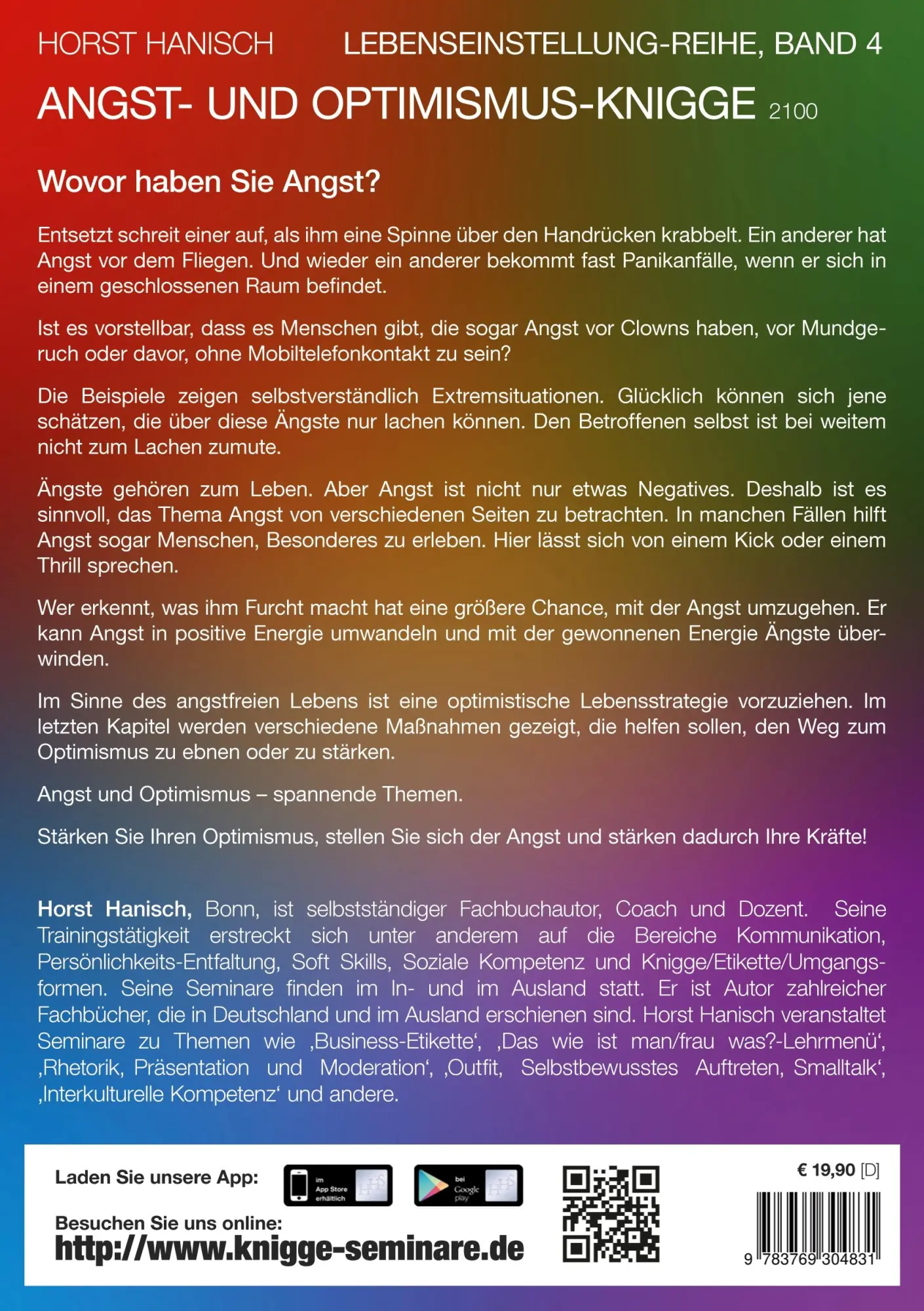 Rückseite: 9783769304831 | Angst- und Optimismus-Knigge 2100 | Horst Hanisch | Taschenbuch | 2025