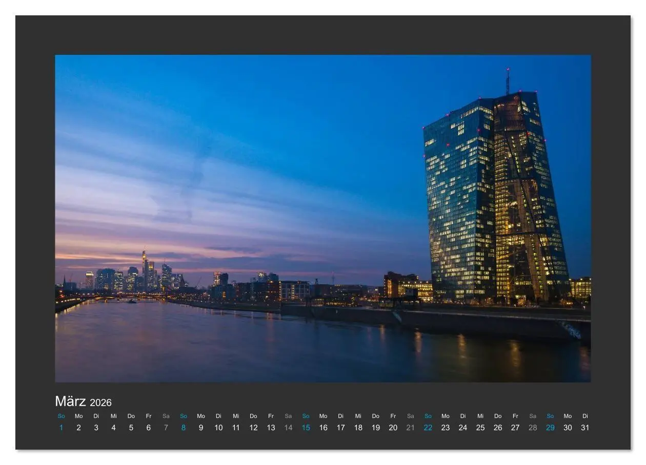 Bild: 9783457994931 | FRANKFURT - Nachtlichter 2026 (Wandkalender 2026 DIN A3 quer),...